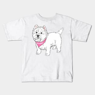 Annabel the westie - custom name (please message me BEFORE you place custom order) Kids T-Shirt